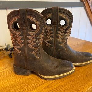 Durango Kids Brown Boots with Red and Tan Accents